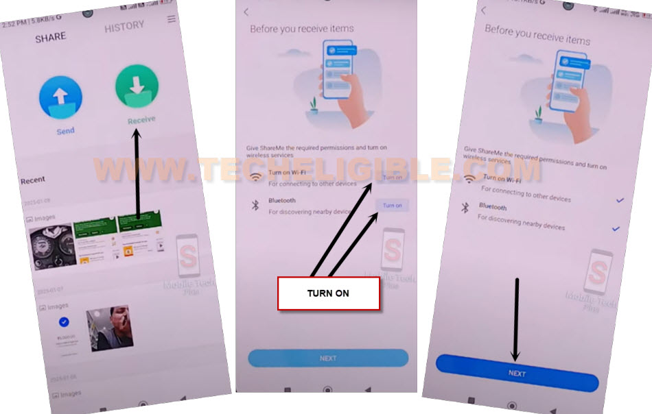 turn on bluetooth and wifi from shareme app to Bypass FRP Xiaomi POCO C75