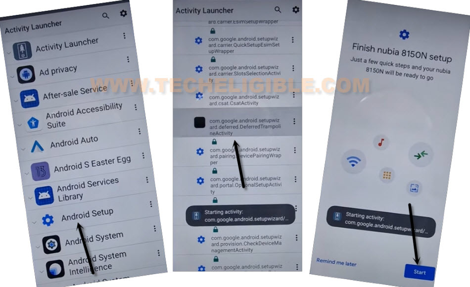 Go to android setup to bypass frp ZTE Nubia Neo 5G