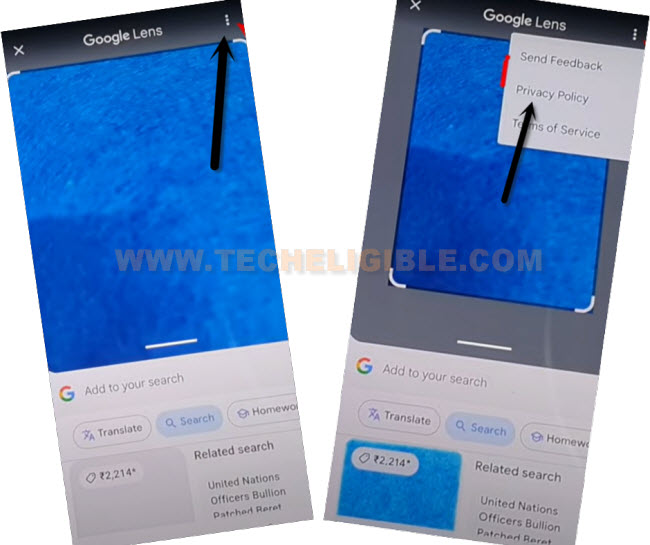 Go to privacy polciy from google lens page to bypass frp oneplus android 15