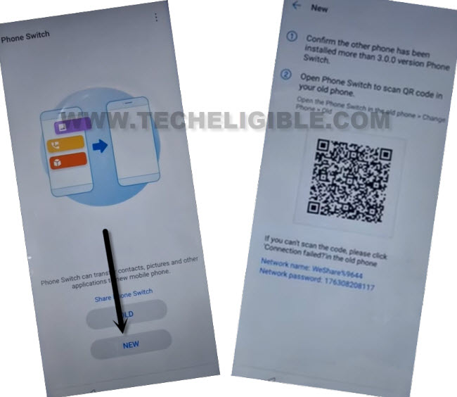 choose new option from ZTE phone switch to bypass frp