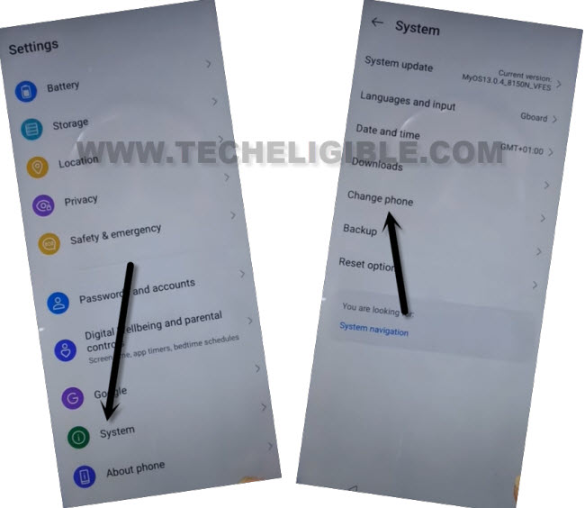 go to change phone from system to bypass frp ZTE Nubia Neo 5G