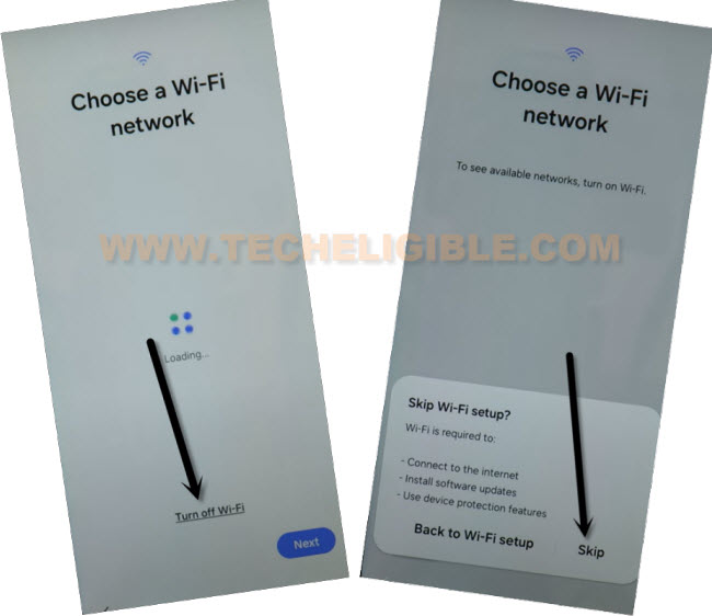 turn off wifi to bypass frp Galaxy A06