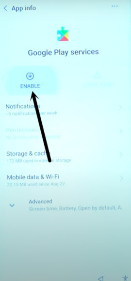 enable google play services to bypass frp ulefone note 13P
