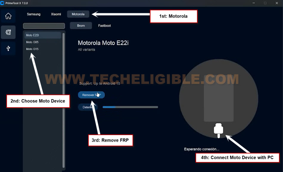 remove frp moto G15 by prime tool x without pc