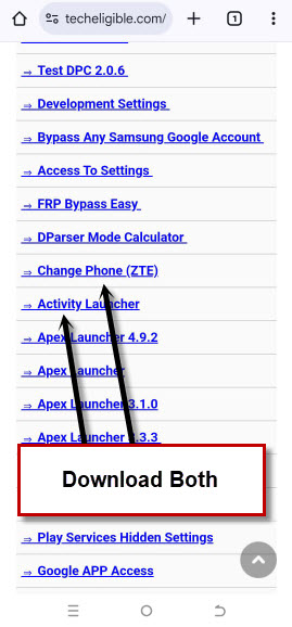 download change phone and actiivity laucnehr app