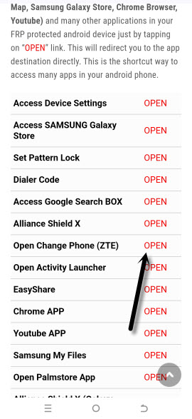 open change phone zte app to bypass frp