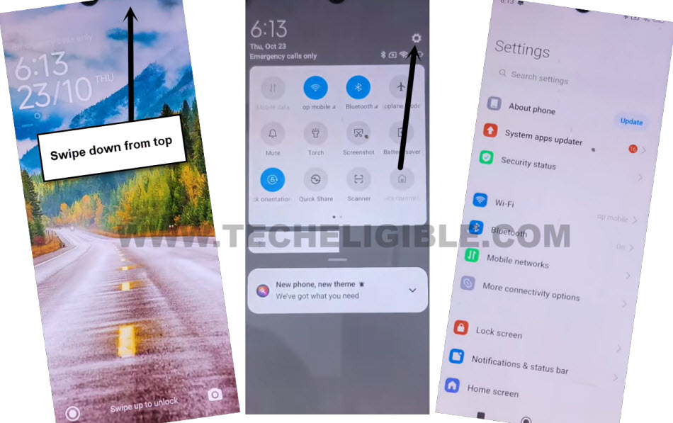 setup new screen lock to on Redmi 15C phone