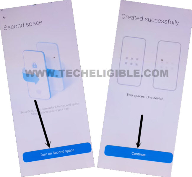 Click to turn on second space to Bypass FRP Xiaomi Redmi 15C