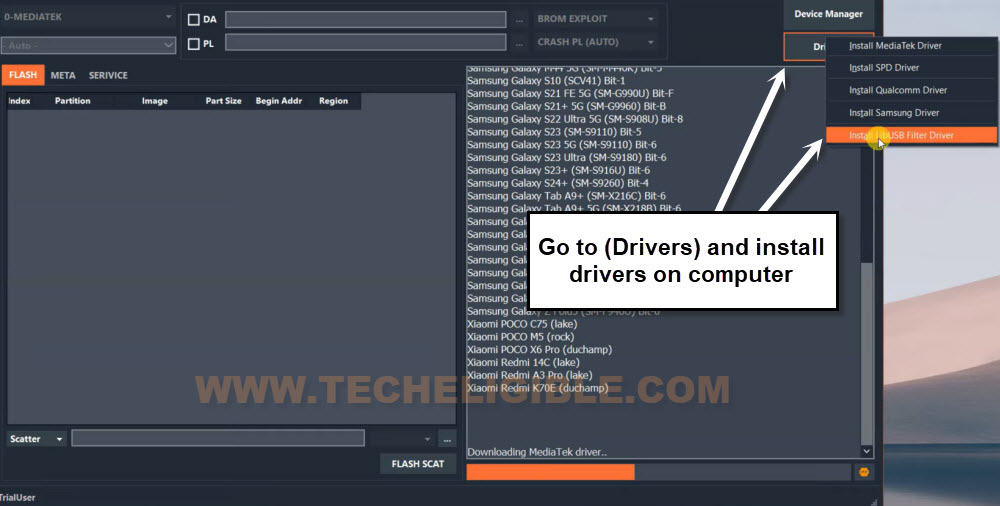 Install drivers on computer