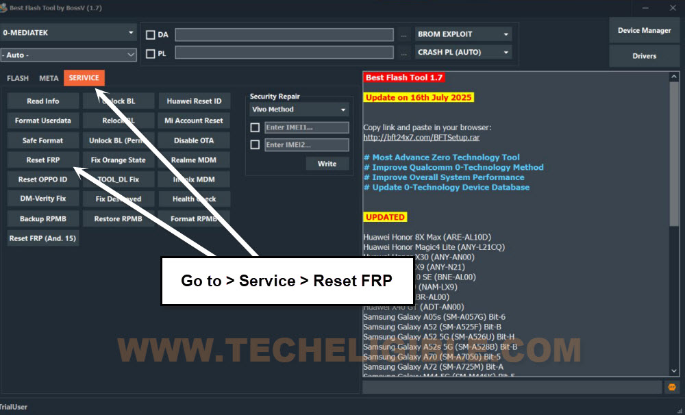 go to service and reset frp to bypass FRP ZTE Blade A53/A53+/A53 Pro