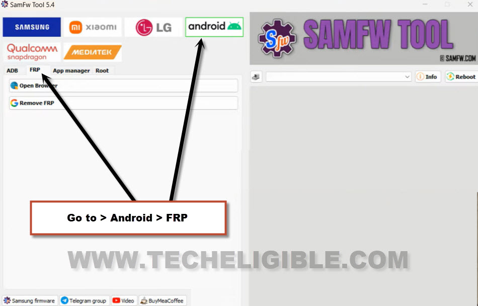 Go to FRP from samfw tool to bypass FRP Infinix Hot 60i