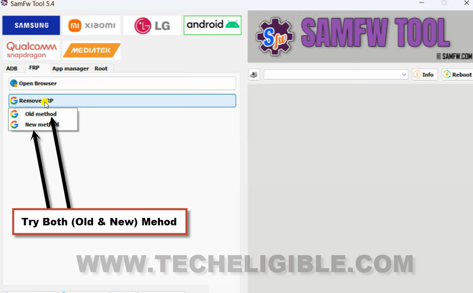 choose any new or old method to bypass frp