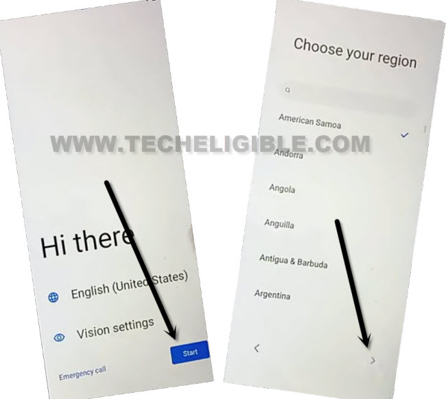 go to start and hit on back arrow to bypass frp xiaomi redmi A5