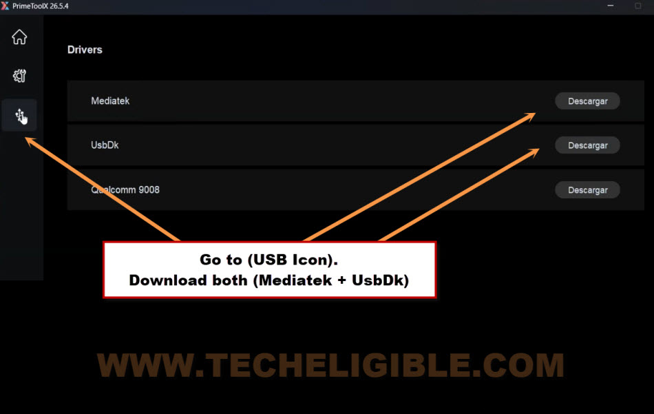 Download and install Mediatek and USBdk drivers