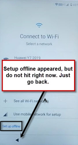 setup offline appeared but don't hit on this right now to bypass frp