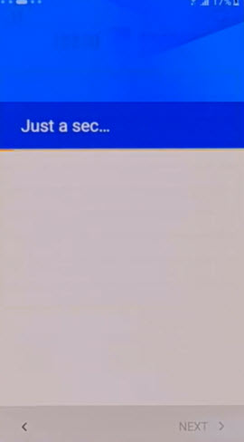 wait on a just a sec screen